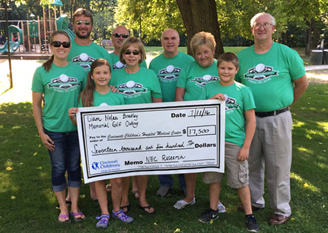 Liam Nolen Bradley Memorial check presentation.